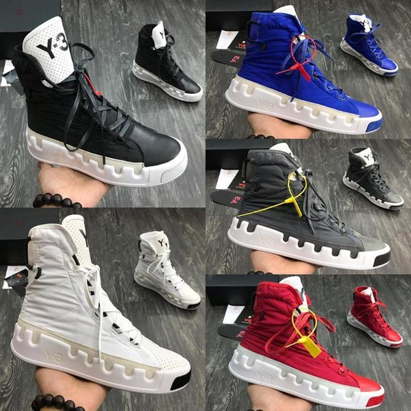 

the new 19ss y-3 women's fashion luxury designer high shoes qasa y3 kasabaru 556high white black red y 3 blue boots 36-45