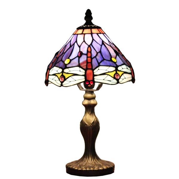 2019 8 Inch Leaded Glass Small Desk Lamp Stained Glass Dragonfly Table Lamp Traditional Table Light From Brang 41 21 Dhgate Com