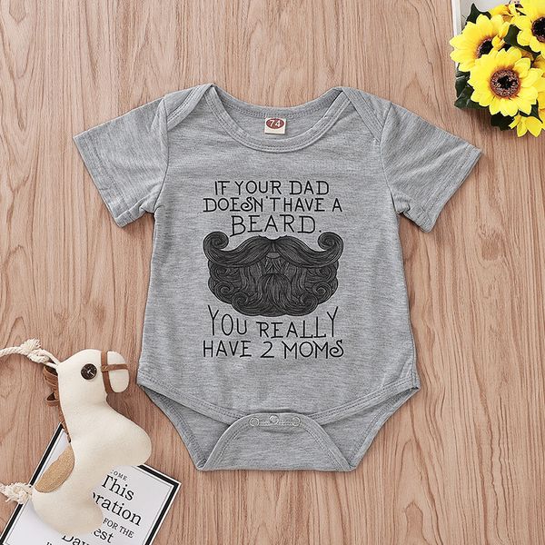 

cotton bodysuits newborn onesie if your dad doesnt have a beard letter print funny baby onesie gender neutral baby clothes, Blue
