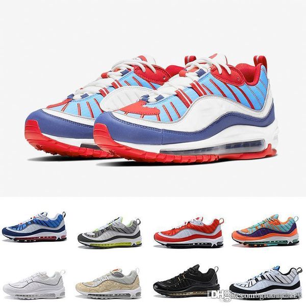 

2019 new mens designer 98s cone running shoes 98s fashion sport trainers sneaker og gundam triple black white tour yellow size 7-11