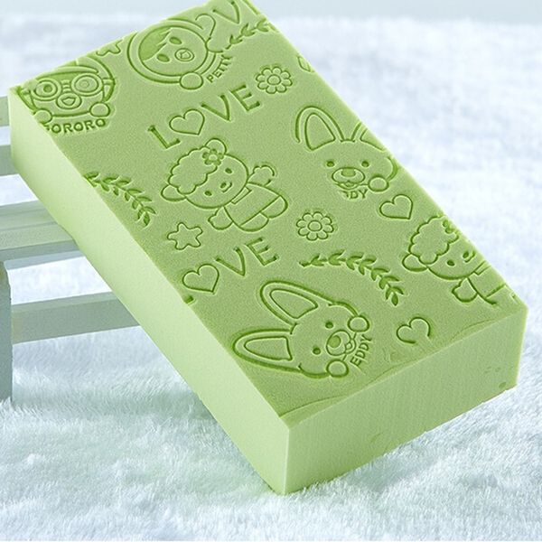 

2019 soft cartoon baby bath sponge brush rubbing scrubber for toddler infant gift