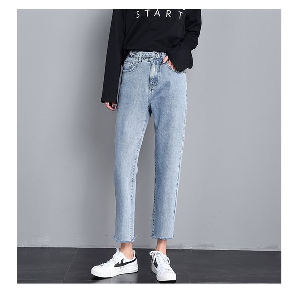 

blue gray women's tailored waist and hip princess jeans bk2918