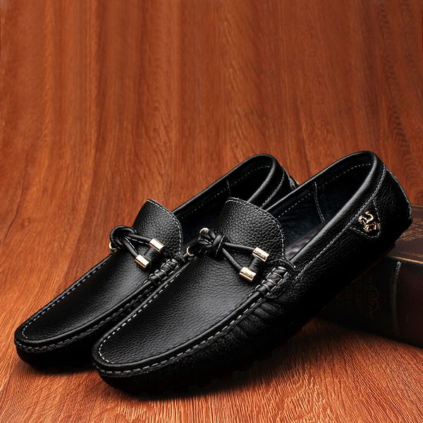 

men's loafers dress shoes light men's driving casual shoes leather black white loafers non-slip casual