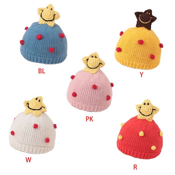 

kids baby autumn winter warm hat children boys girls cute pentagram wool hats 094b