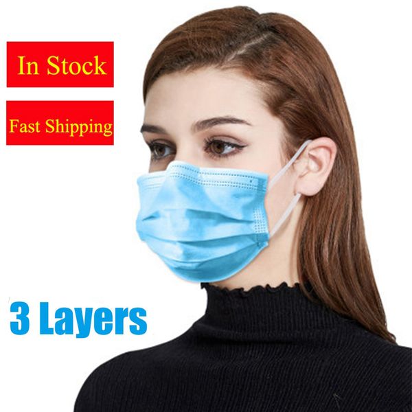

wholesale disposable face mask 3 ply non woven elasticity ear loop anti dustproof masks cover pm2.5 designer face masks mascherine 7339044