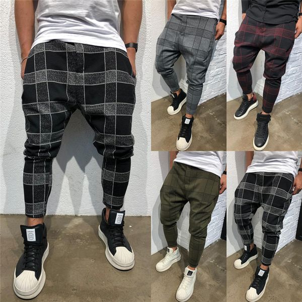 

men's pants fasion mens trouser sweatpants slacks casual jogger dance sportwear baggy hip hop, Black