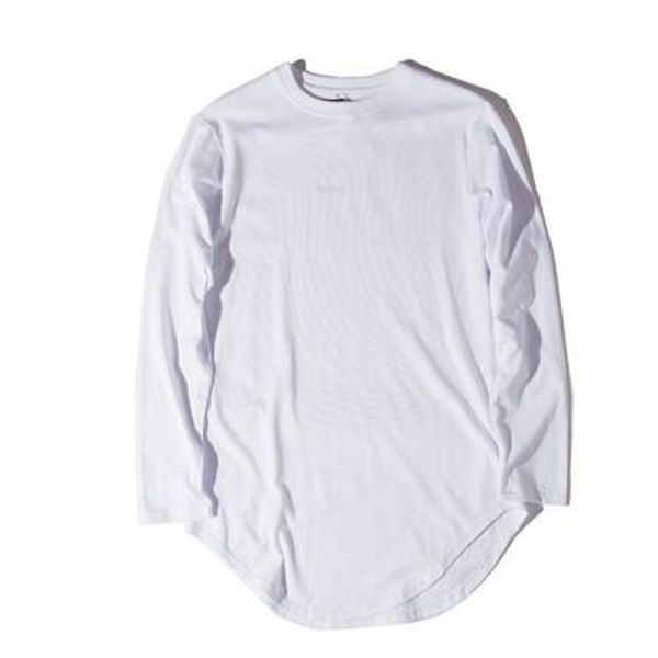 

новая мода тенденция мужская одежда лето хай-стрит универсальный дугообразный подол сплошной цвет дуги фон добавить длинный стиль круглый во, White;black