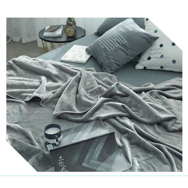 

flannel blanket blankets travel blanket coral velvet solid color aircraft gift air conditioning