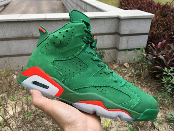

new with orange box 6 gatorade green suede men basketball shoes sports sneaker trainers size 8-13