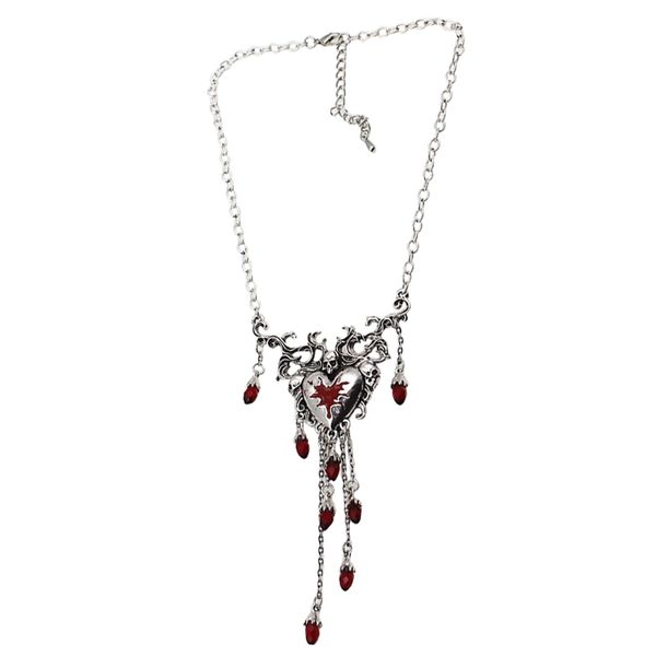

fashion classic halloween skull necklaces & pendants retro rhinestone punk necklace, Silver