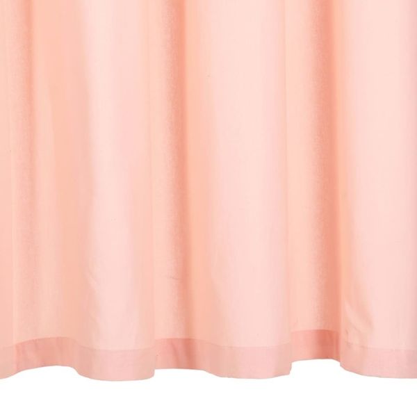 

curtains with metal rings 2 pcs cotton 140x225 cm pink