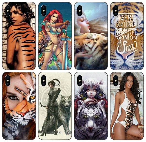 

tongtrade] tiger девушка чехол для iphone 11 pro max x xs 6s 5с 5с 5 plus samsung a8 plus 2018 года huawei y5 htc desire 12 plus чехол бесп