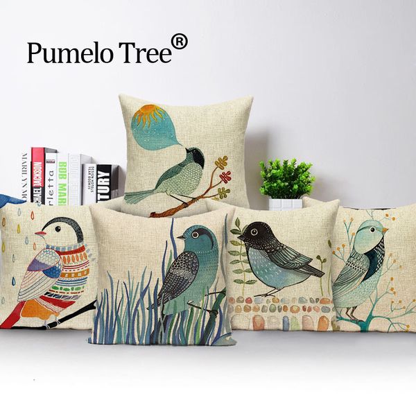 

красочные птицы подушка обложка площади накидки главная декор на заказ подушка обложка белье декоративные подушки dropshipping бросьте подуш