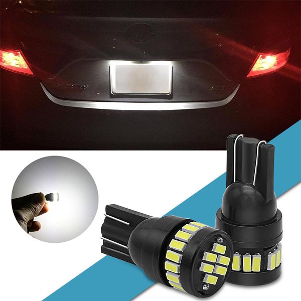 

2pcs t10 led canbus w5w led bulb auto lamp 3014 24smd car interior light 194 168 lights bulb white for a4 a6 e46 4 e39