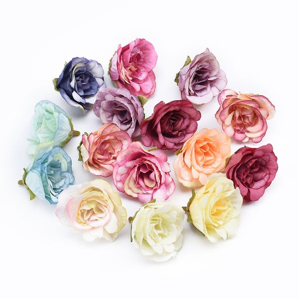 

5pcs artificial flowers decorative wreaths wedding bridal accessories clearance diy gifts box home decor scrapbook gerlyanda