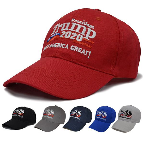 

7 colors embroidery trump hat cotton adjustable breathable cap 2020 keep america great baseball cap outdoor trump caps bh2095 tqq