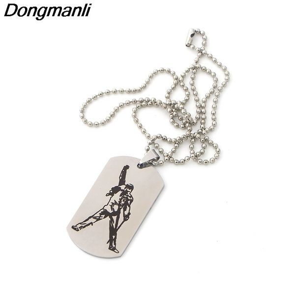 

p3448 dongmanli singer band music art freddie mercury stainless steel pendant necklace jewelry fans gift dropshipping, Silver