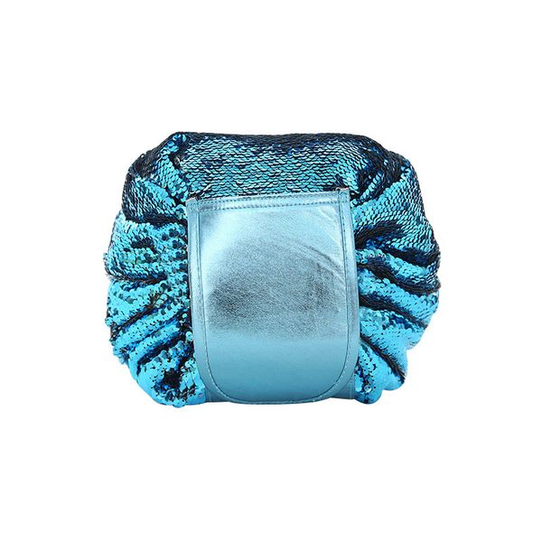 

women travel toiletry wash cosmetic bag fashion makeup storage case drawstring shrink foldable organizer accessories supplies