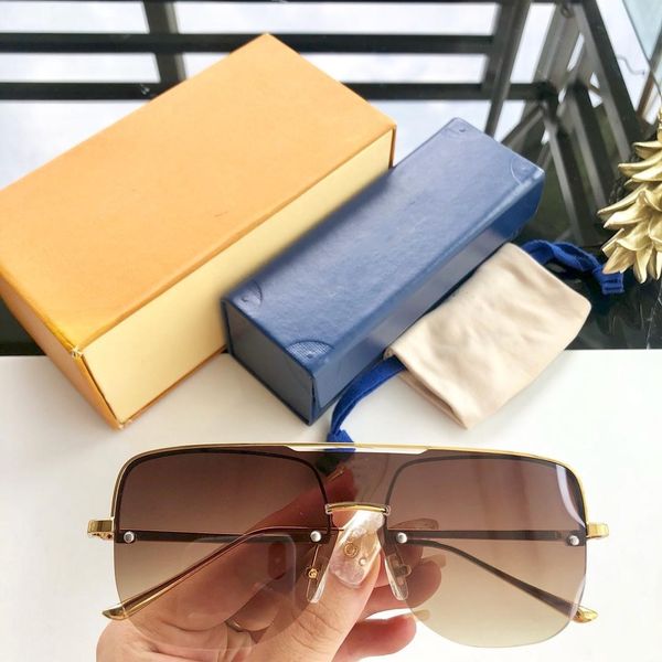 

brand sunglasses -2019 new fashion sunglasses for men and women in one lens metal case model z0885 size 130-145, White;black