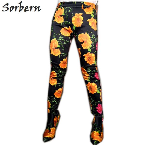 

flowers waist high pant boots long stilettos high heels pointed toe shoes custom crotch thigh boots real images, Black