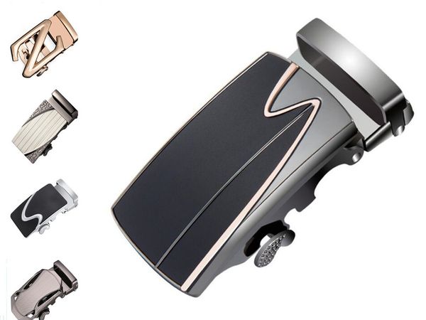 

genuine men belt head belt buckle leisure head business accessories automatic width 3.5cm luxury fashion plastic buckle, Black;brown