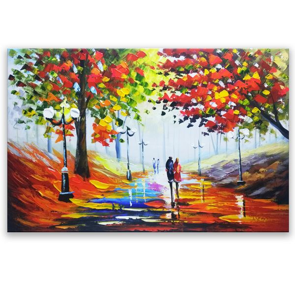 

wall art hand painted red flower tree oil painting on canvas hand painted art home decor wall art picture
