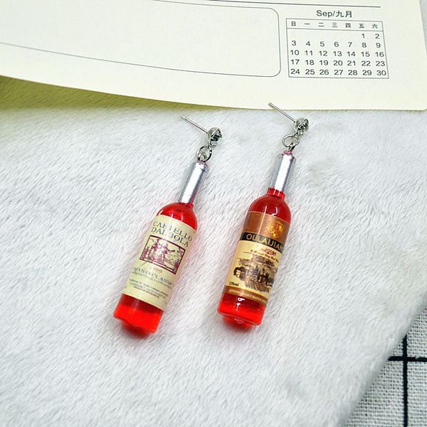 

fashion creative simulation of mineral water bottles earrings cute handmade earrings womens jewelry, Golden;silver