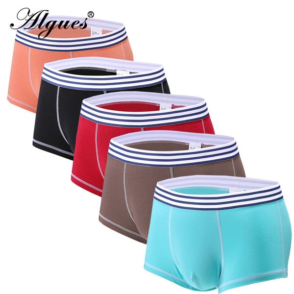 

мужское нижнее белье хлопчатобумажные боксеры спортивные дышащие boxershort молодежные модальные боксеры сплошной цвет выпуклое разделение b, Black;white