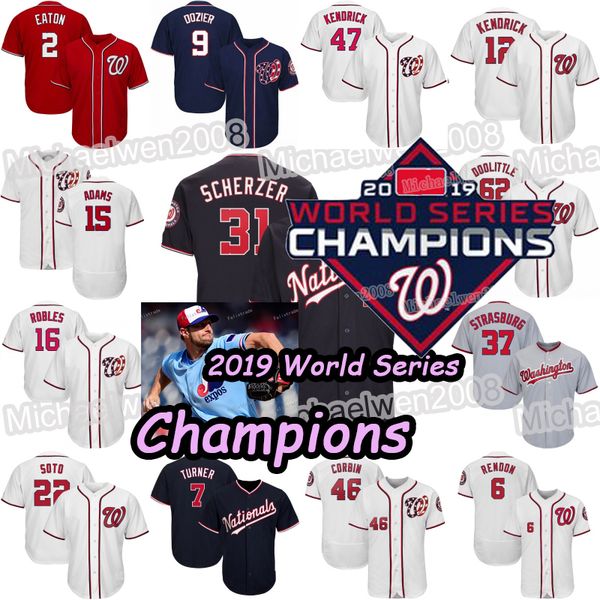 

Wa hington 2019 w champion national jer ey juan oto kurt uzuki tra burg trea turner anthony rendon howie kendrick adam ryan zimmerman, Blue;black