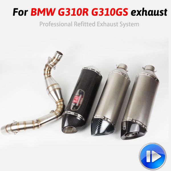 

g310r g310gs motorcycle exhaust tip muffler connect link tube pipe slip on whole set pipe for g310r g310gs
