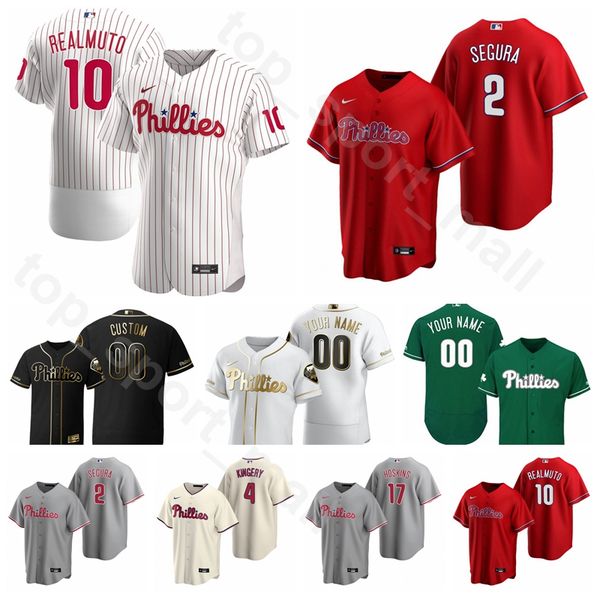 

2020 бейсбол мужчина женщина дети 8 фил госселин джерси 24 роман куинн 10 джей ти реалмуто 16 мики махтук 2 жан сегура красный белый, Blue;black