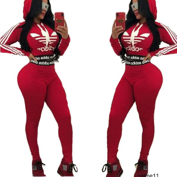 

women letter embroidery tracksuit long sleeve trend t shirt + pants leggings 2pcs set jogger outfit sportswear clothes suit 4yy7, Gray