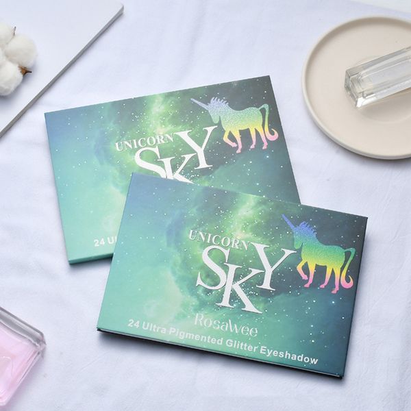 

rosawee 24 colors glitter eyeshadow palette 24 ультра-пигментированные тени для век с блеском пудра для глаз косметика для макияжа косметиче