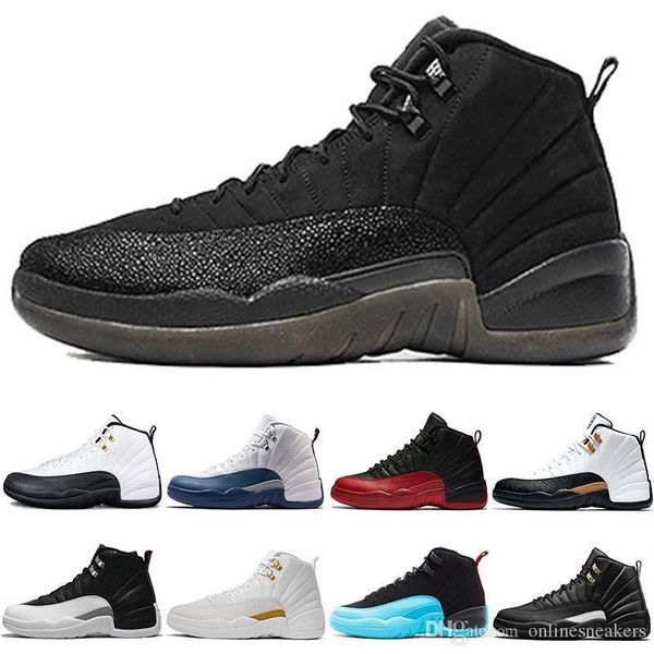 

shoes 12s 12 basketball men taxi the master flu game french gamma blue cny black white playoffs mens athletic sport sneaker size 41-47