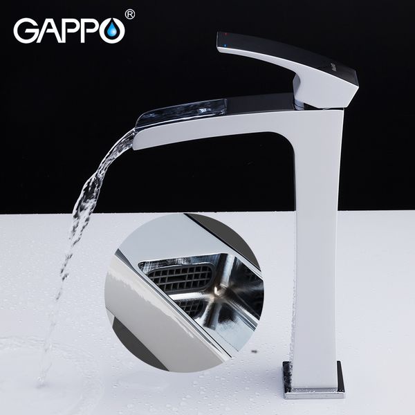 

gappo basin faucets bathroom faucet tap chrome basin mixer waterfall faucet water tap single handle brass torneira