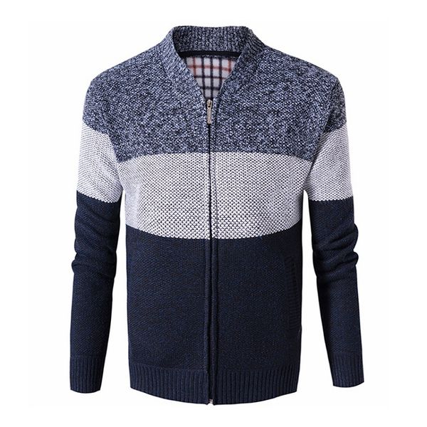 

mens sweaters cardigan patchwork mens sweaters men slim fit outwear zipper male new coats fitness clothing, White;black