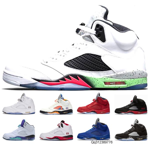 

new mens basketball shoes 5 5s space jam og black metallic red blue suede bred white black cement oreo designer shoes sport sneakers