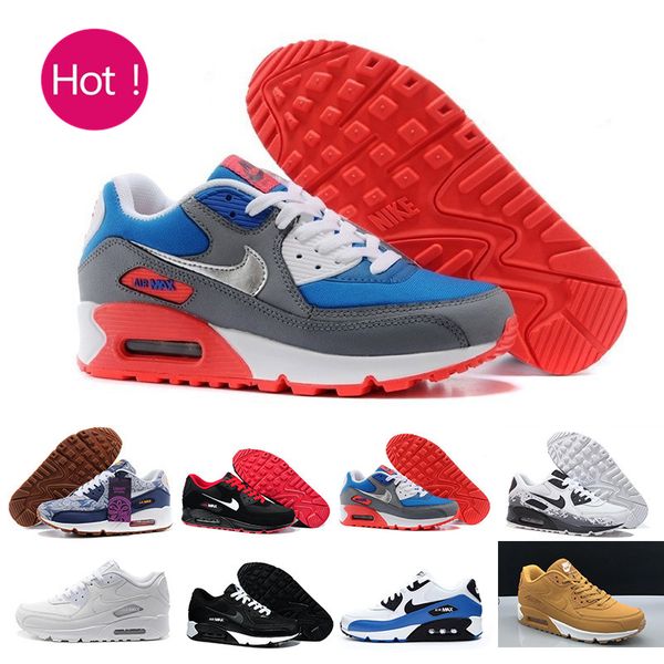 

2019 new 90 trainer shoes classic men women 90 sports shoes black red white air cushion designers air90 sneakers if8jf