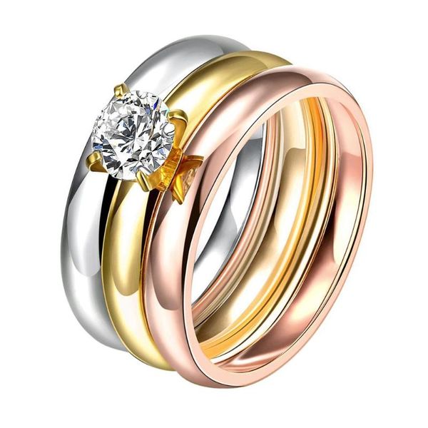 

r030-a-8 fashion titanium steel ring, Slivery;golden