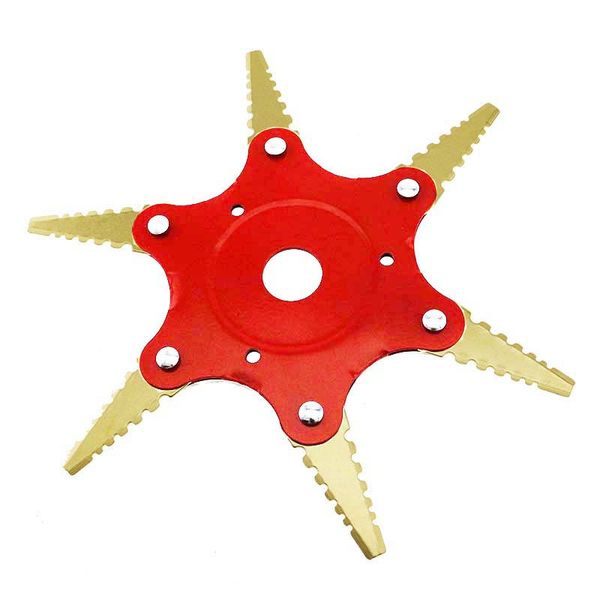 

manganese steel lawn garden grass trimmer head for lawn mower six-page grass cutter blades general accessories for lawnmowers