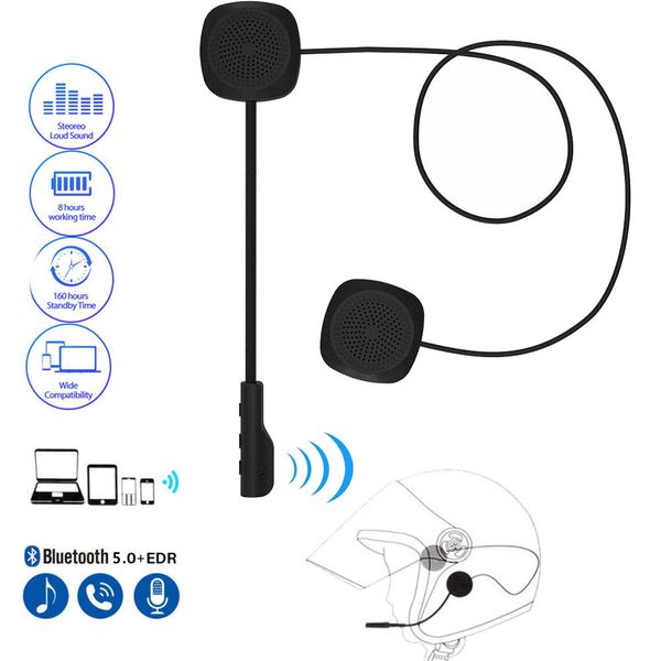 

Шлем для гарнитуры Динамик Аксессуары для мотоциклов Bluetooth5.0 Интерком Interphone