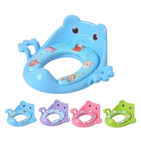 

cartoon baby trainers toilet potty seat cushion with armrest portable outdoor travel infant children toilet training ring pad