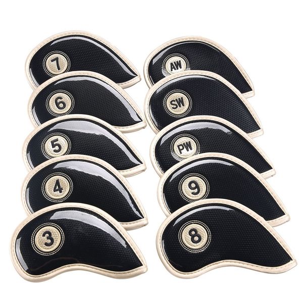 

golf professional irons set high-grade pu caps blue pool accessories