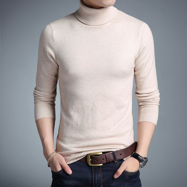

new autumn winter jersey hombre pull homme hiver pullover cashmere turtleneck men sweater clothes men high-neck warm sweaters, White;black