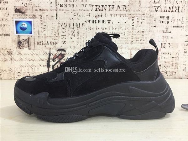 

mens paris 17fw triple-s running shoes sneaker triple s casual luxury dad for mens women ins breathable socks shoes with box sale