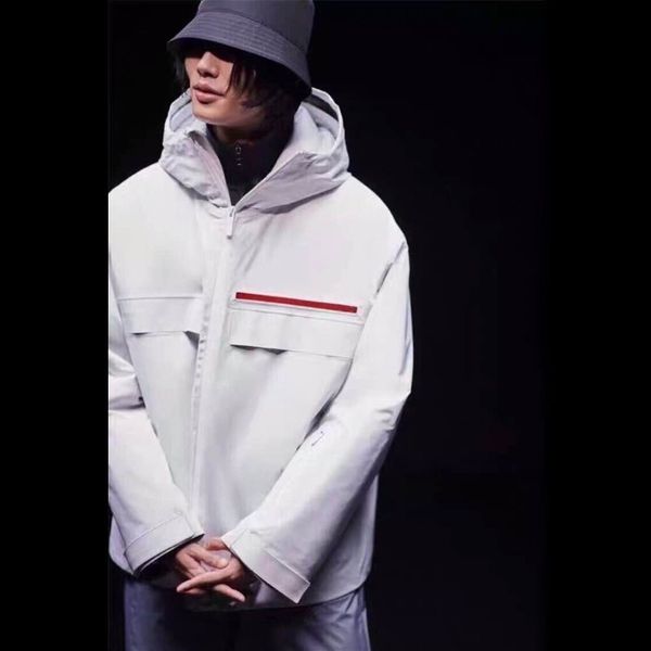 

18FW Milano Италия ветровка куртка с капюшоном Wear Мужчины Женщины ветрозащитный Пальт
