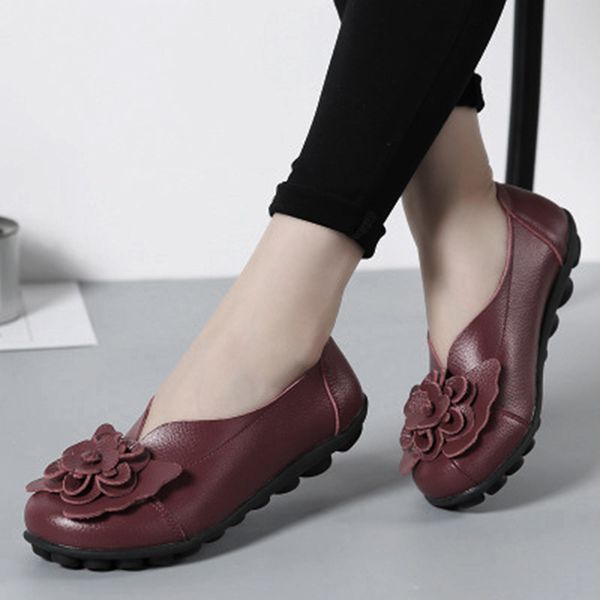 

women comfortable flat new spring autumn flower shoes fashion flower soft flat women's shoes cute non-slip, Black