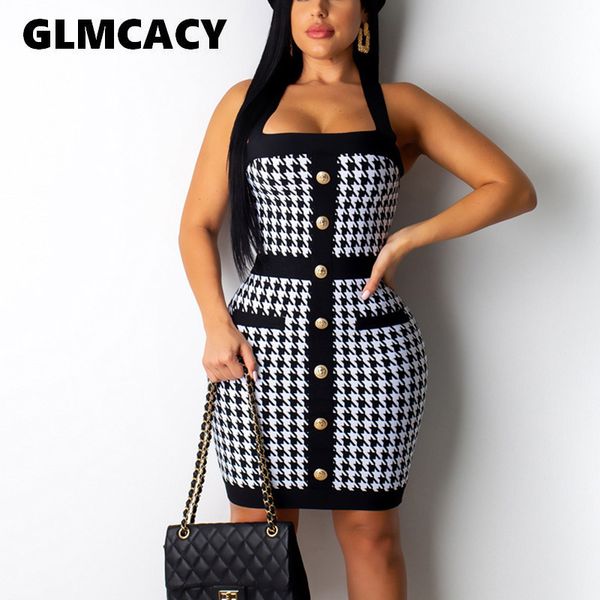 

женщины лето сексуальная холтер хаундстут bodycon платье элегантный офис леди кнопка платье вечерняя вечеринка мини, Black;gray