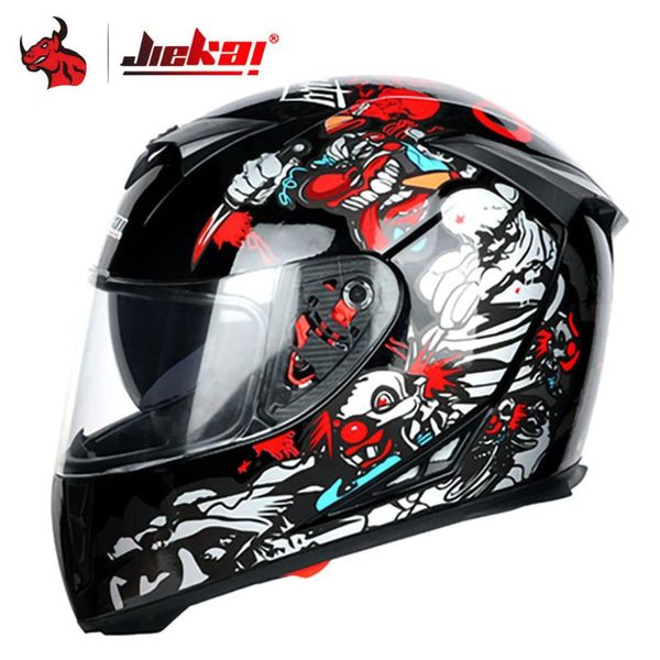 

jiekai мотоциклетный шлем анфас casco moto double visor гонки мотокросс шлем мотоцикл capacete мото каски #