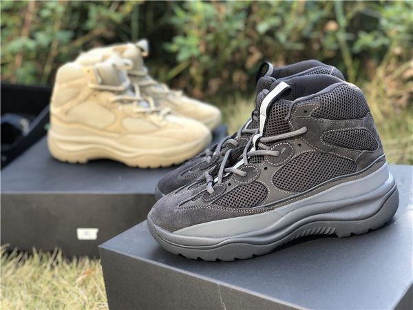 

new season 6 desert rat boot 6s graphite black military style men seankers kanye west running shoes trainers chaussures mens designer boots
